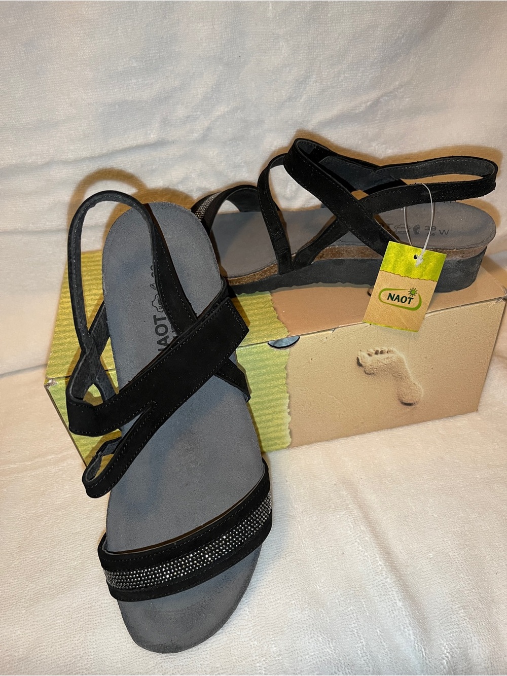 NWT NAOT Cameron Sandal - Black- Never Worn - Size 39